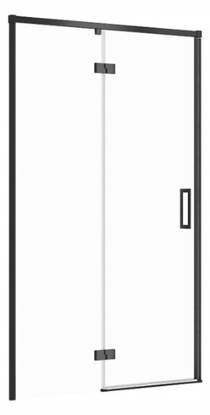 Cersanit Larga, usa cu balamale pentru deschidere 120x195cm, varianta stanga, sticla transparenta 6mm, profil negru, S932-130