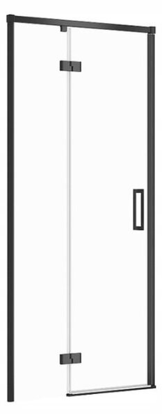 Cersanit Larga, usa cu balamale pentru deschidere 90x195cm, varianta stanga, sticla transparenta 6mm, profil negru, S932-128
