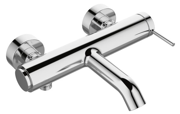 Invena Kalitea, baterie de cadă cu montare pe perete 150mm, cromată, INV-BW-72-001-V