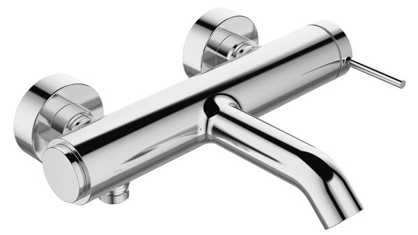 Invena Kalitea, baterie de cadă cu montare pe perete 150mm, cromată, INV-BW-72-001-V