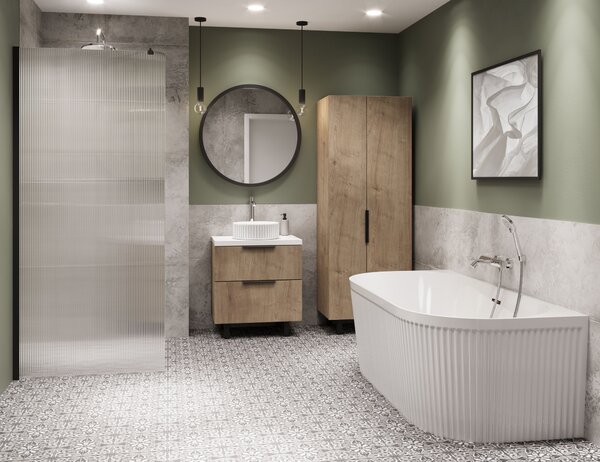 Invena Kalitea, baterie lavoar înaltă h-278, crom, INV-BU-72-W01-V