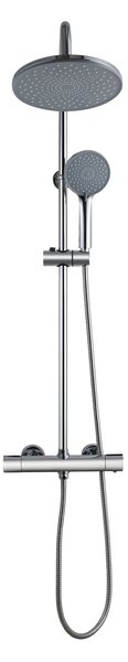 Invena Volos, set de duș cu baterie termostatică, crom, INV-AU-37-T01-V