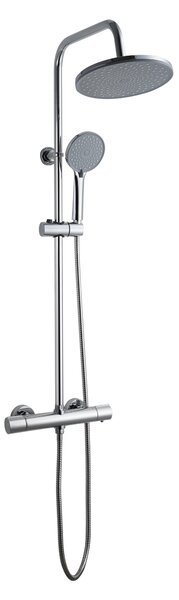 Invena Volos, set de duș cu baterie termostatică, crom, INV-AU-37-T01-V