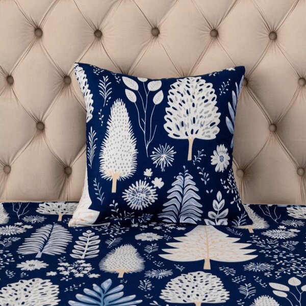 Husa de pernă din microfibra INDIGO BLOOM 45x45 cm, albastru