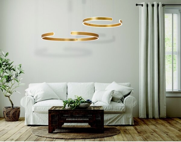 Lustră LED pe cablu dimabilă LED/40W/230V auriu Zambelis 2012