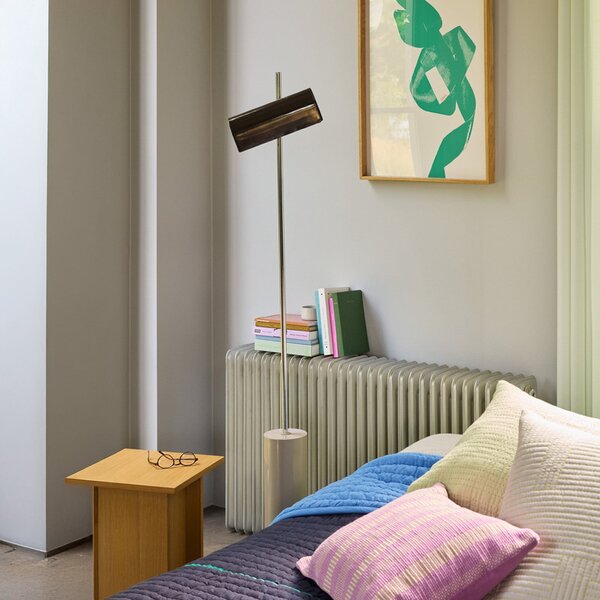 Hübsch Lampadar LED Reflector, maro, înălțime 160 cm, fier, reglabil, Maro / Rugină, Camera de zi / sufragerie, Metal, Scandinavă