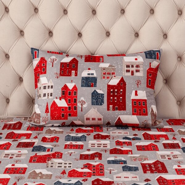 Fata de perna din microfibra WINTER COTTAGE 50x70 cm, gri