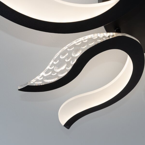 Lustră LED dimabilă aplicată Brilagi TWIST LED/65W/230V 3000-6500K negru + telecomandă