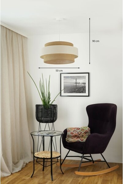Lustră aplicată Brilagi SPACE LIGHT 1xE27/15W/230V d. 50 cm bej/crem