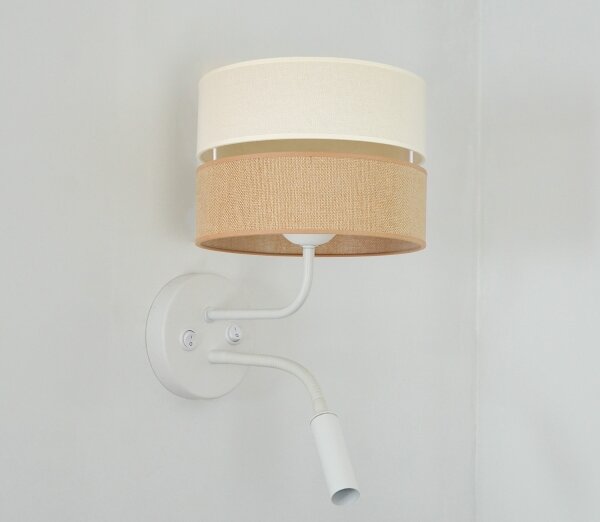 Brilagi - Lampă de perete ROYAL YUTE 1xE27/15W + 1xG9/6W bej/crem/ albă