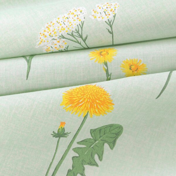 Goldea față de masă 100% bumbac - pajiște pe verde mélange 100 x 140 cm