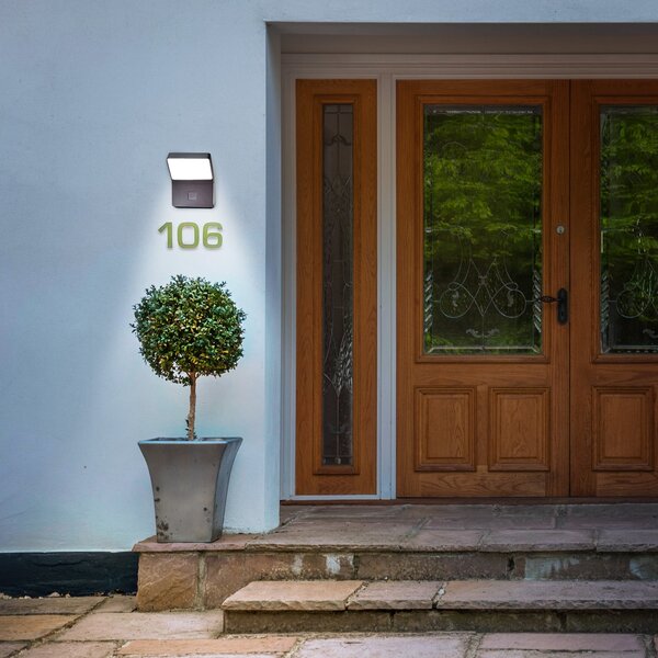 OSRAM Lampa LED cu senzor pentru exterior ENDURA STYLE WIDE gri închis, Gri, Aluminiu, Modern