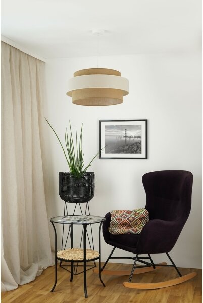 Lustră aplicată Brilagi SPACE LIGHT 1xE27/15W/230V d. 50 cm bej/crem