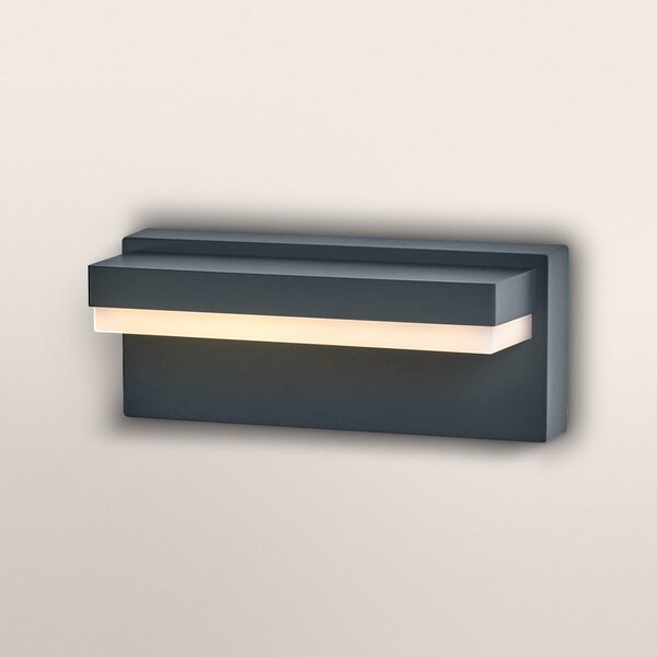 OSRAM Lampa LED pentru exterior ENDURA STYLE ROBUST gri închis IP54, Gri, Aluminiu, Modern, Soclu de perete jos