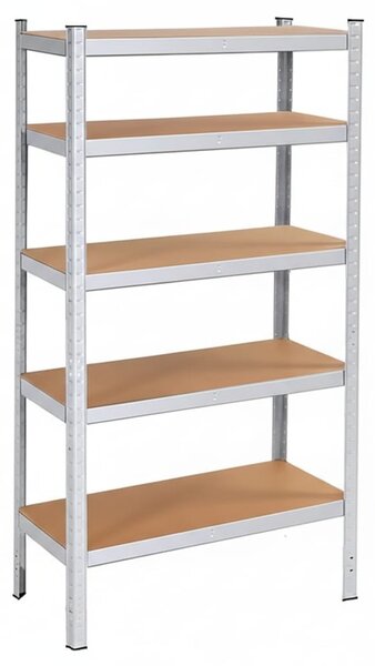 Raft Metalic Profesional pentru Depozitare, 180x90x30 cm, 5 Polite, Suporta 875 kg – organizare eficienta pentru garaj, magazie sau atelier