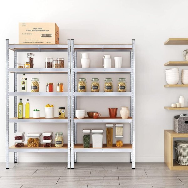Raft Metalic Profesional pentru Depozitare, 180x90x30 cm, 5 Polite, Suporta 875 kg – organizare eficienta pentru garaj, magazie sau atelier