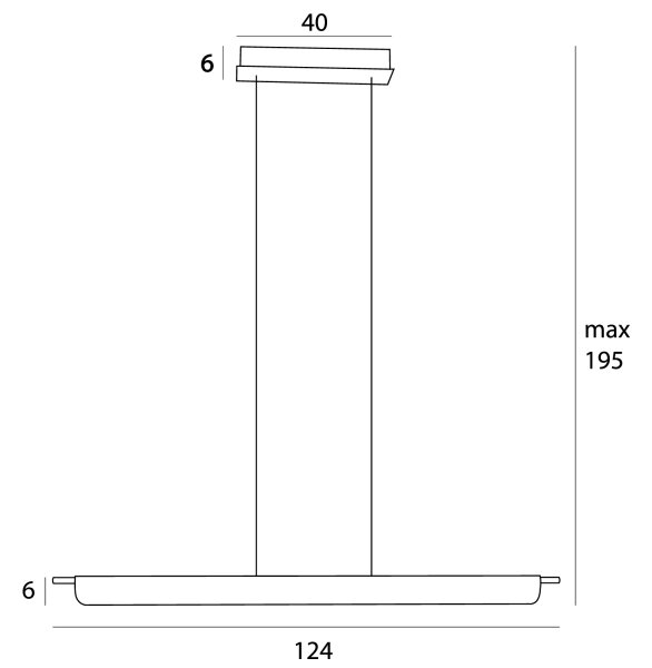 MAXLIGHT P0596 - Candelabru LED suspendat pe cablu JO-JO LED/40W/230V, auriu