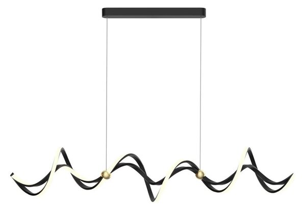 Lustră LED pe cablu COLIA LED/55W/230V negru/auriu