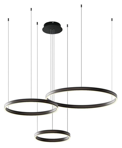 Lustră LED pe cablu GRAVITY LED/108W/230V negru