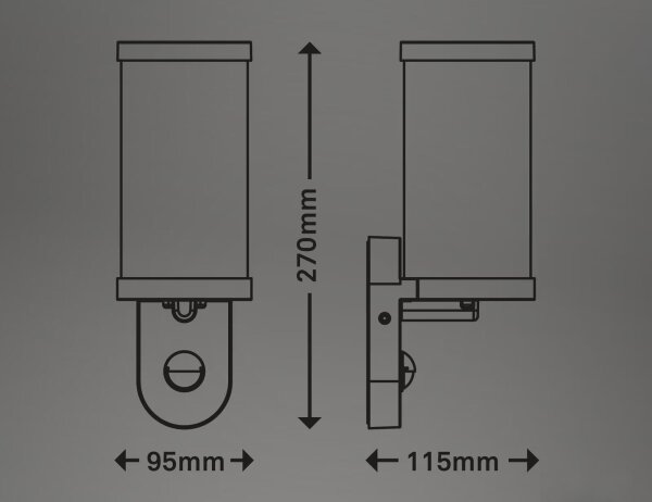 Aplică de exterior Briloner 3628-016 1xE27/12W/230V IP44 alb