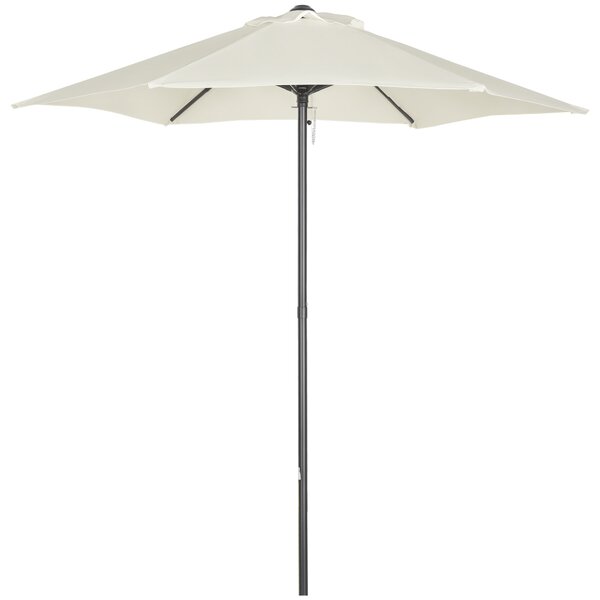 Outsunny Umbrelă Pătrată 2x2m pentru Grădină, Stâlp Central din Aluminiu, Rezistentă la Intemperii, Bej | Aosom Romania