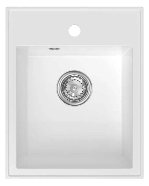 Ferro Stampo chiuvetă din granit 50x40 cm alb DRGS1/50/40WH