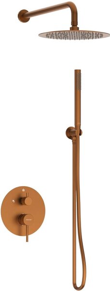 Balneo Cascade set de duș ascuns cu duș de ploaie cupru H0301050606