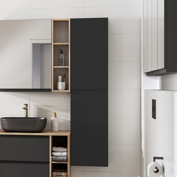 Cersanit Moduo dulap 40x14.1x80 cm laterala pe perete antracit S590-073-DSM