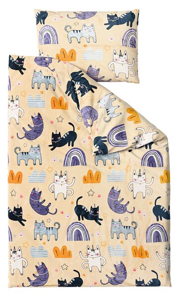 Lenjerie din microplush PURRSLEEP bej Dimensiunile lenjeriei: 70 x 90 cm | 140 x 220 cm