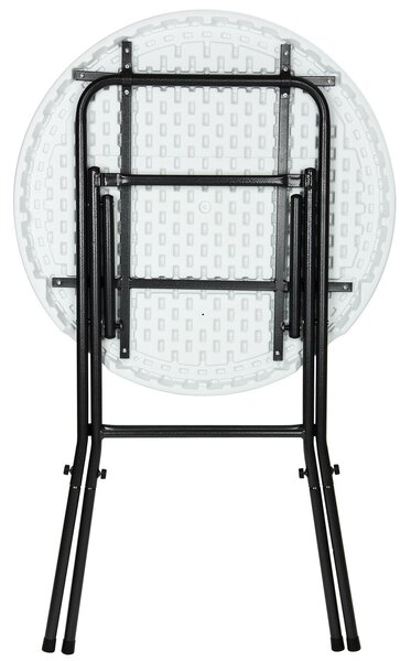 Masă de petrecere din plastic LYDA, Ø72x110cm, alb Casaria