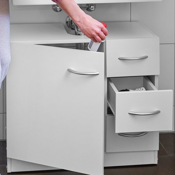 Dulap sub chiuvetă cu 3 sertare SILKE, 63x30x54cm, alb Casaria