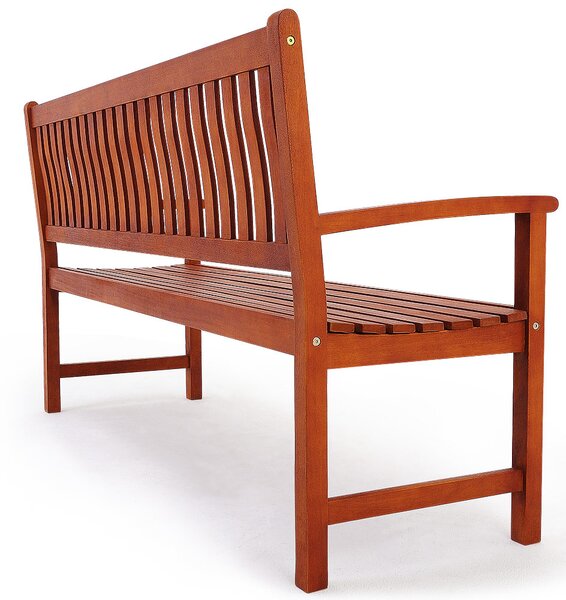 Bancă de grădină MAXIMA, 152x55x90 cm, natur maro Casaria