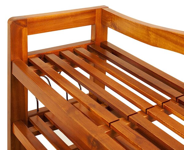Raft pentru pantofi RUSTIC, 5 polițe, 95x26x82cm, maro natural Casaria
