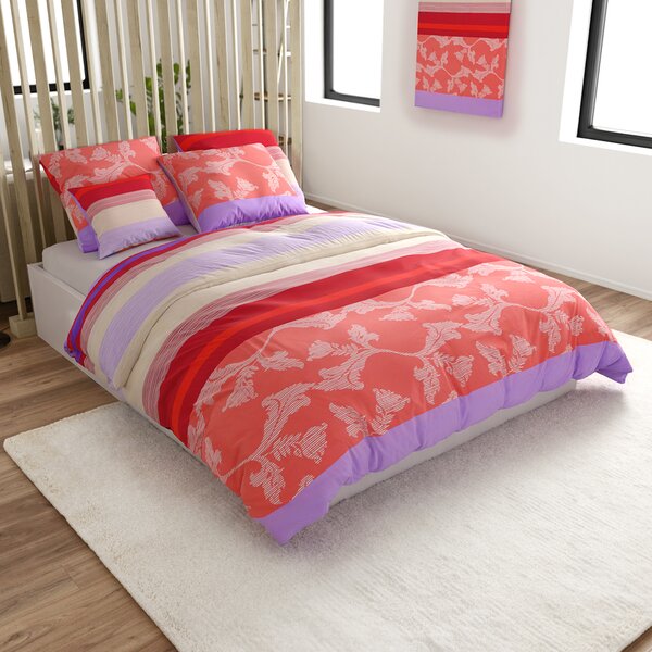 Lenjerie din bumbac Renforce IMARA rosie Dimensiune lenjerie de pat: 2 buc 80 x 80 cm | 200 x 220 cm