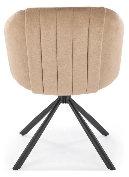 Scaun rotativ K533, cappuccino/negru, stofa clasica/metal, 57x60x80 cm