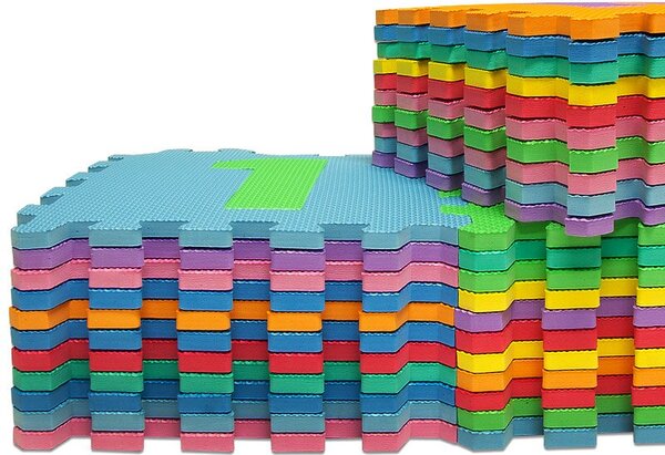 Spielwerk Covoraș din spumă pentru copii PUZZLE, 86 piese, multicolor