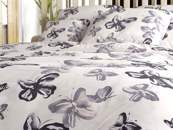 Lenjerie de pat din microfibra BLACK BUTTERFLY crem Dimensiune lenjerie de pat: 2 buc 70 x 80 cm | 160 x 200 cm