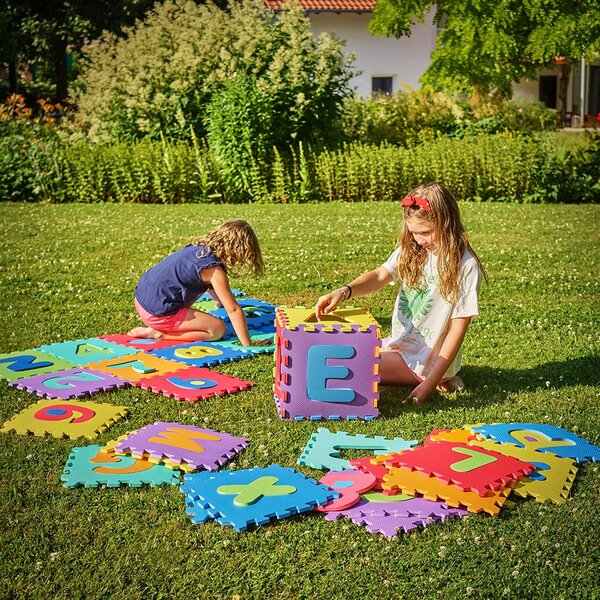 Spielwerk Covoraș din spumă pentru copii PUZZLE, 86 piese, multicolor