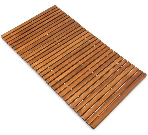 Covoraș de baie LINE, lemn de acacia, 80x50x1cm, maro Casaria