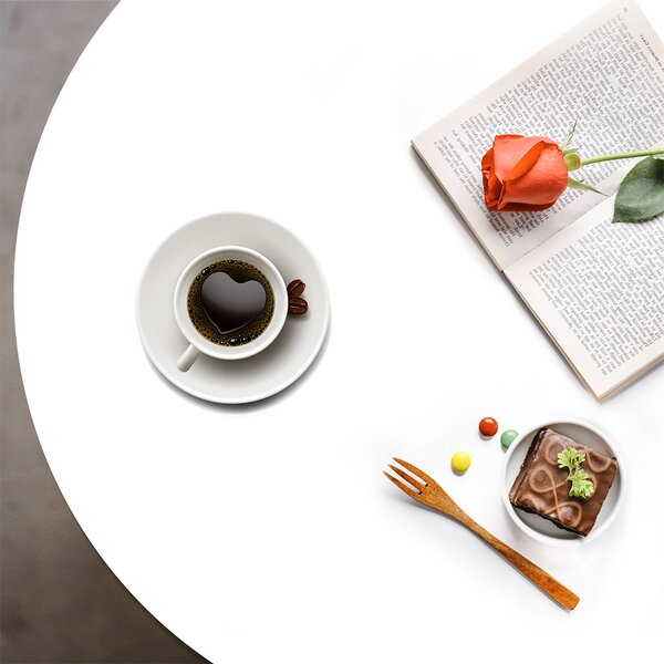 KONDELA Măsuţă de cafea, alb/ natural, INFERO