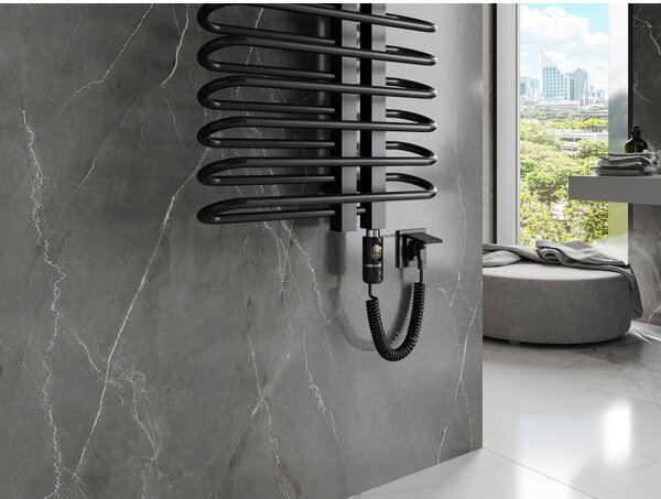 Mexen Ops, element electric de încălzire 1300x550 mm + tijă de încălzire 900 W, negru, W122-1300-550-2900-70