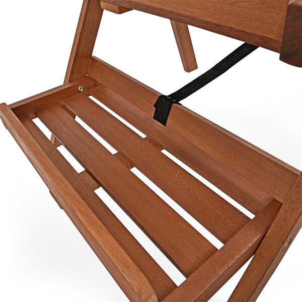 Suport de lemn pentru flori TULIP, 3 niveluri, 56x59x79cm, maro Casaria