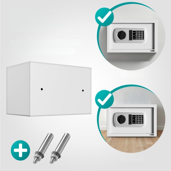 Seif electric pentru mobilă SAFETY, 31x20x20cm, argintiu Deuba