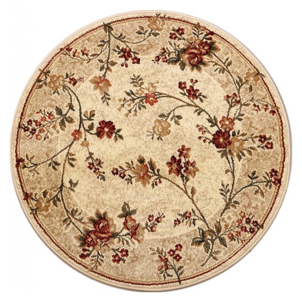 Model Lotos 551, Covor Rotund, Crem Bej Crem, Rotund, 150x150