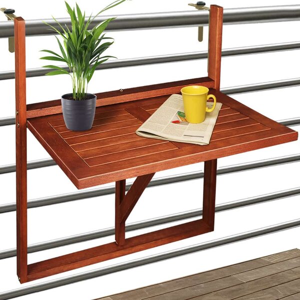 Masă suspendată pentru balcon HANS, 65x45x87cm, maro Casaria