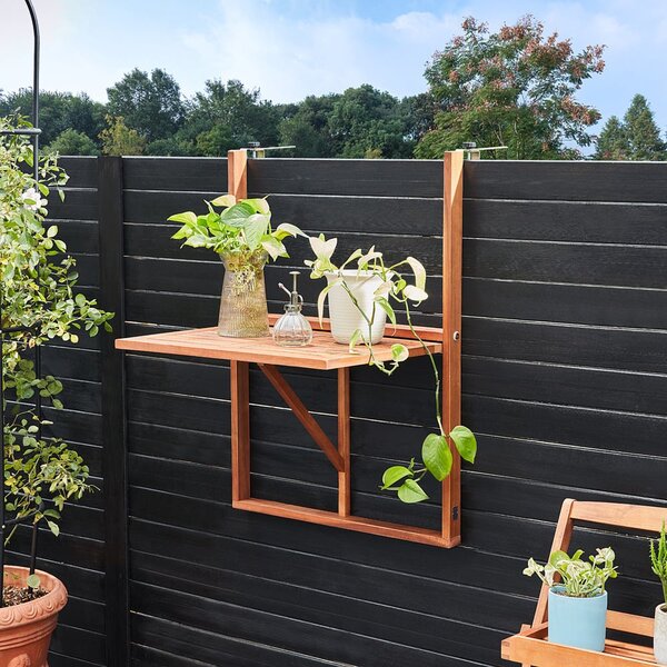 Masă suspendată pentru balcon HANS, 65x45x87cm, maro Casaria