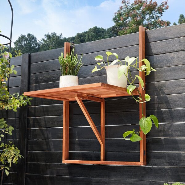 Masă suspendată pentru balcon HANS, 65x45x87cm, maro Casaria