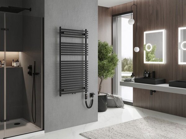 Mexen Sol, element electric de încălzire 1200x600 mm + tijă de încălzire 900 W, negru, W125-1200-600-2900-70
