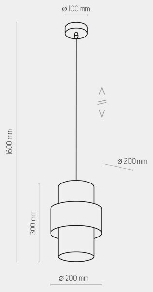 Lustră pe cablu CALISTO 1xE27/15W/230V aurie/neagră