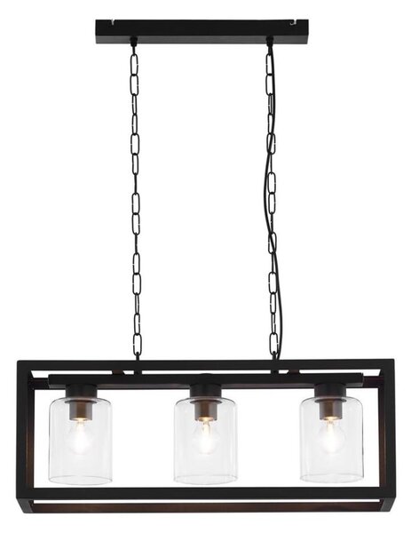 Jupiter 1805 - MC3 - Lustră pe lanț MACARI 3xE27/60W/230V negru